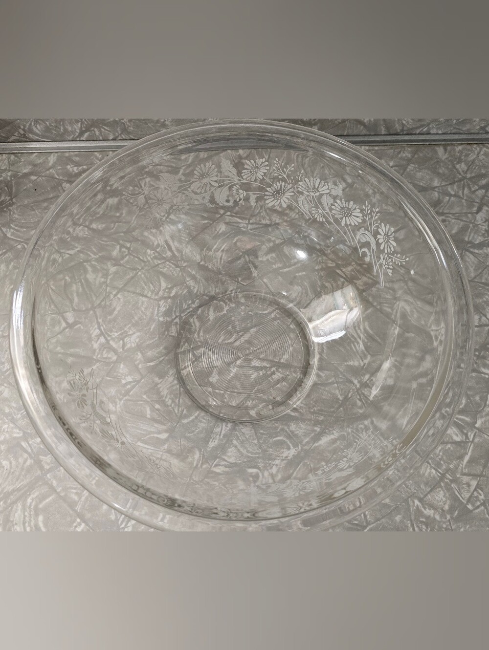 Pyrex Clear Colonial Mist White Lace Set Of 3 Mixing Bowls - Picture 2 of 14